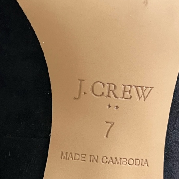 J.Crew‎ Womens Black Shoes 7 Abelle Micro Suede CapToe Pumps Heels Career Office - Picture 9 of 16